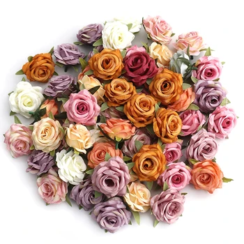 10Pcs Rosa Flores Artificiais em Seda Falso Flores para Decoração de Casa Decoração do Casamento de DIY Noiva de Grinalda de Flores de Parede Acessórios do Presente