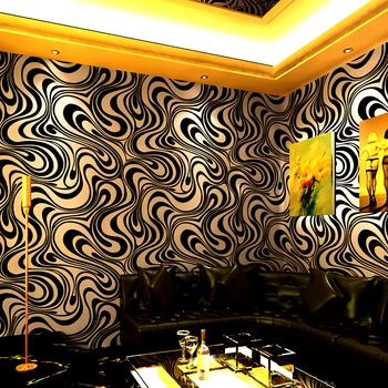 Abstrato moderno Onda 3D Rolo de papel de Parede para parede Personalizado KTV Sofá da Sala de plano de Fundo Faixa de Papel de Parede papel pintado
