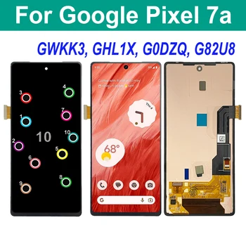 Original Para que o Google Pixel 7a Tela LCD Touch screen Digitalizador Assembly Para o Google Pixel7a GHL1X G0DZQ G82U8 GWKK3 LCD