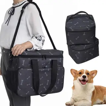 Viagens de animais de estimação Saco de fim-de-Semana de Cão Saco de Viagem Com função Multi-Bolsos Essencial Kits Para Viagens de animais de Estimação de Gato E de Cão Kit de Viagem