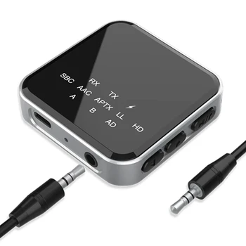 Aptx-LL Baixa Latência Bluetooth 5.2 Receptor de Áudio do Transmissor Placa de mãos livres Aux de 3,5 Mm Estéreo sem Fio Adaptador de Música