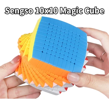 [Funcube] Sengso 10x10 Cubo Mágico SengSo Pão de 10x10 ShengShou 10x10x10 Pillowed Pão Velocidade do Cubo Mágico Velocidade de Brinquedos Educativos