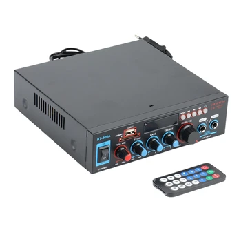 800W de Carro Amplificador hi-fi 2 CH Amplificador de Potência de Áudio 12/220V Home Theater com Amplificador de Áudio da sustentação FM USB SD(Plug UE)