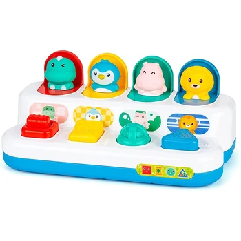 Brinquedos de bebês de 6 a 12 Meses Pop-Up Animais de Causa e Efeito Brinquedo Caixa de opção Bebê Montessori de Aprendizagem Precoce de Desenvolvimento Sensorial Brinquedo