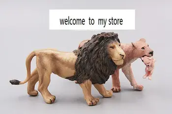 sólido do pvc figura de animais Silvestres modelo de brinquedo leão família