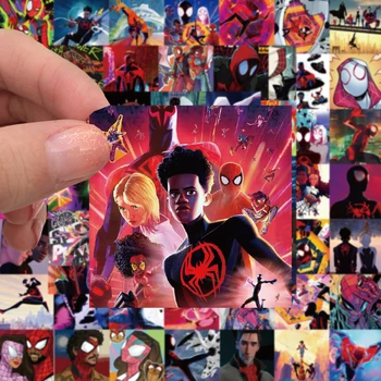 10/30/62pcs Disney Marvel homem-Aranha em Toda a Aranha-Verso Adesivos para as Crianças Brinquedos Impermeável Legal dos desenhos animados Anime Decalques Adesivo