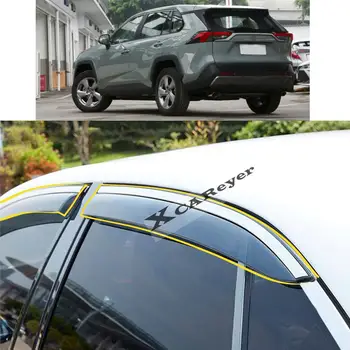 Para TOYOTA RAV4 XA50 2019 2020 2021 2022 Corpo do Carro Estilo Adesivo Plástico Vidro de uma Janela de Vento Viseira Chuva/Sol Guarda de Ventilação Peças