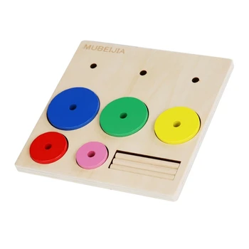 Sensorial Brinquedo de Madeira Ligando Brinquedo de Aprendizagem Ensino Adereços Criança Jogo Brinquedo Y55B