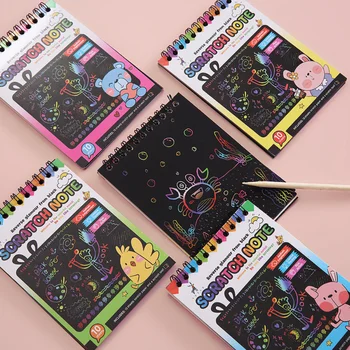 A magia do arco-íris Cor de Zero a Arte de Pintura em Papel de Cartão, Kit de desenho animado Animais Desenho Conselho Crianças DIY de Brinquedos Educativos, Brinquedos de Natal