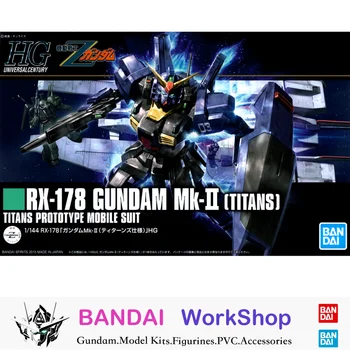 Bandai Original 1/144 HGUC RX-178 Gundam MK-II (Titan)Figura de Ação Montagem do Modelo de Kit de colecionador de Presentes