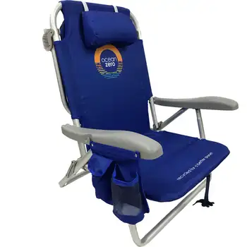 Conjunto de 2. Eco-Amigável Deluxe Mochila De Cadeira De Praia - Azul