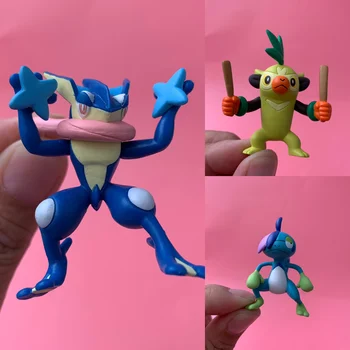 Genuíno em Massa Pack TAKARA TOMY Pokemon Espada e Escudo Greninja Thwackey Drizzile Boneca Presentes Brinquedo Modelo de Figuras de Anime Recolher