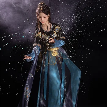 Novo Estilo Chinês Tradicional Hanfu Mulheres Hanfu de mulheres da Primavera E do Verão Cosplay Oriental Dança Folclórica Vestido Hanfu Conjunto de Vestido