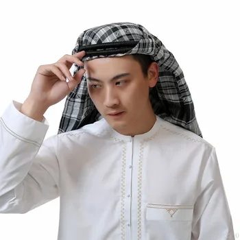 7Colors Islâmica Homens com Trajes Tradicionais Homens Xadrez Chapéu, Lenço de Cabeça Turbante Muçulmano Hijabs Dubai,o árabe, o Ramadã Orar Caps