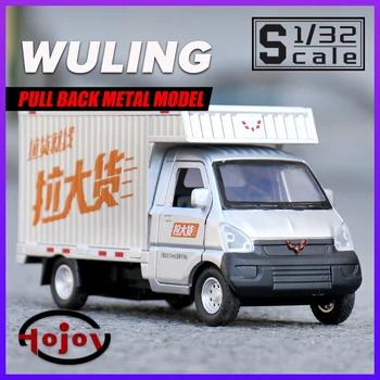 Escala 1/32 WuLing Minivan De Metal Fundido De Liga De Carros De Brinquedo Modelos De Caminhões Para Meninos Crianças Brinquedos Veículos Hobbies Coleção