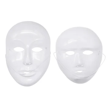 12 Pcs White Party Máscara De Cosplay Facial Máscaras De Halloween Máscaras De Roupas Em Branco