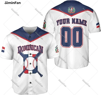 República dominicana Brasão De Armas de Beisebol camisa Camisa Impressos em 3D Mens Verão Collarless Tee Unissex Esportivo Tshirt Feminino Top-3
