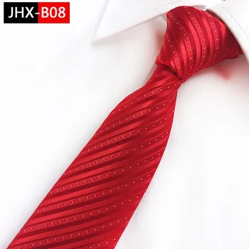 100% de Seda feitos à mão Tecido Listra Vermelha Laços para Homens Banquete de Festa da Gravata