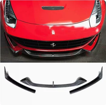 Para a Ferrari F12 Berlinetta 2013 2014 2015 pára-choque Dianteiro Divisores Lip Spoiler Real Corpo em Fibra de Carbono kit