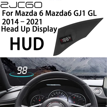 ZJCGO Auto HUD do Carro da exposição de Projetor de Alarme Head Up Display Velocímetro-brisas Mazda 6 Mazda6 GJ1 GL 2014~2021