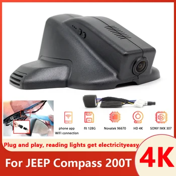 Novo! Oculto de Carro, wi-Fi DVR Traço Cam, Gravador de Vídeo Digital de Controle de APLICATIVO de Alta Qualidade UHD 2160P Para Jeep Compass 200T 2020 2021 2022