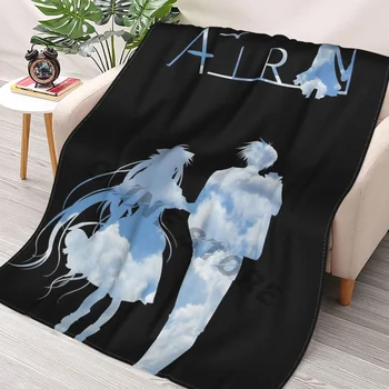 AR - Misuzu Kamio & Yukito (Sky Edition) Lança Colagem de Mantas de Flanela Ultra-Suaves piquenique cobertor colcha na cama