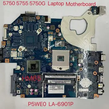 P5WE0 LA-6901P para ACER 5755 5755G 5750 5750G Notebook placa-Mãe PGA989 HM65 de CPU de 100% de trabalho de teste MBR9702003 MB.R9702.003