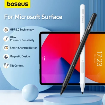 Baseus Caneta para o Microsoft Surface 4096 Sensibilidade de Pressão de Controle de Inclinação Canetas Magnéticas Design de Lápis, Caneta para Tablet