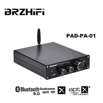 BRISA HiFi PA-01 Bluetooth 5.0 APTX ES9018K2M Estéreo de Áudio Classe D 100W*2 Amplificador de Potência Com Amp de Fone de ouvido Para o Som de Teatro