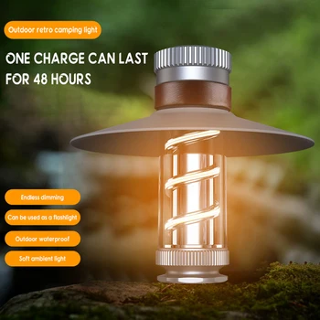Dupla-Hélice Design Lanterna Impermeável Luz De Emergência Para A Pesca Camping