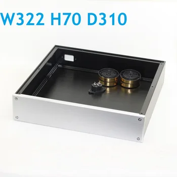 W322 H70 D310 DIY de Alumínio Anodizado Chassi Traseiro Classe Amplificador de Potência de Habitação Decodificador de DAC Gabinete pré-amplificador Amplificador de Fone de ouvido Shell