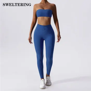 Conjunto de Yoga para Mulheres de Treino de Sportswear, Roupas de ginástica Desgaste Atlético Ginásio flexões de Fitness Legging Sutiã de Esportes de Ternos de roupas esportivas